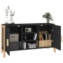 Aparador de madera contrachapada negro 107x38x60 cm de , Aparadores - Ref: Foro24-345679, Precio: 108,23 €, Descuento: %