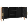 Aparador de madera contrachapada negro 107x38x60 cm de , Aparadores - Ref: Foro24-345679, Precio: 108,23 €, Descuento: %