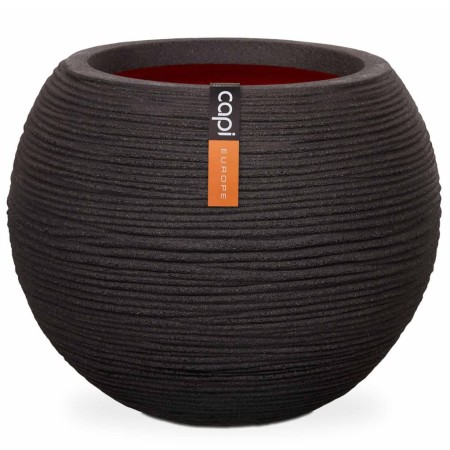 Capi Jarrón Nature Rib redondo negro 40x32 cm KBLR270 de , Maceteros y jardineras - Ref: Foro24-424217, Precio: 66,85 €, Desc...