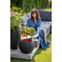 Capi Jarrón Nature Rib redondo negro 40x32 cm KBLR270 de , Maceteros y jardineras - Ref: Foro24-424217, Precio: 66,85 €, Desc...