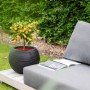 Capi Jarrón Nature Rib redondo negro 40x32 cm KBLR270 de , Maceteros y jardineras - Ref: Foro24-424217, Precio: 66,85 €, Desc...