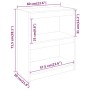 Estantería/divisor espacio madera pino marrón miel 60x30x71,5cm de , Librerías y estanterías - Ref: Foro24-808161, Precio: 55...