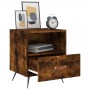 Mesita de noche madera ingeniería roble ahumado 40x35x47,5 cm de , Mesitas de noche - Ref: Foro24-827382, Precio: 40,89 €, De...