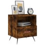 Mesita de noche madera ingeniería roble ahumado 40x35x47,5 cm de , Mesitas de noche - Ref: Foro24-827382, Precio: 40,89 €, De...