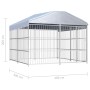 Perrera de exterior con techo 300x300 cm de , Casetas y cercados para perros - Ref: Foro24-144625, Precio: 829,33 €, Descuent...