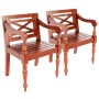 Sillas Batavia 2 unidades madera maciza de caoba marrón oscuro de , Sillas de comedor - Ref: Foro24-246965, Precio: 191,86 €,...