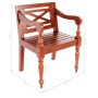 Sillas Batavia 2 unidades madera maciza de caoba marrón oscuro de , Sillas de comedor - Ref: Foro24-246965, Precio: 191,86 €,...