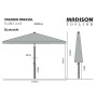 Madison Sombrilla de jardín redonda Flores Luxe taupe 300 cm de , Sombrillas - Ref: Foro24-418778, Precio: 126,65 €, Descuent...