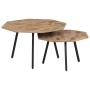 Set de mesas de centro hexagonales 2 uds teca reciclada de , Mesas de centro - Ref: Foro24-246097, Precio: 177,57 €, Descuent...