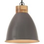 Lámpara colgante industrial hierro gris y madera 35 cm E27 de , Lámparas - Ref: Foro24-320887, Precio: 58,20 €, Descuento: %