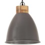 Lámpara colgante industrial hierro gris y madera 35 cm E27 de , Lámparas - Ref: Foro24-320887, Precio: 58,20 €, Descuento: %
