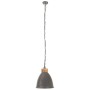 Lámpara colgante industrial hierro gris y madera 35 cm E27 de , Lámparas - Ref: Foro24-320887, Precio: 58,20 €, Descuento: %