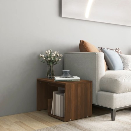 Mesa auxiliar madera contrachapada roble marrón 59x36x38 cm de , Mesas auxiliares - Ref: Foro24-826634, Precio: 34,07 €, Desc...