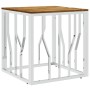 Mesa de centro acero inoxidable y madera maciza acacia plateada de , Mesas de centro - Ref: Foro24-350047, Precio: 73,22 €, D...
