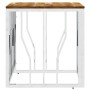 Mesa de centro acero inoxidable y madera maciza acacia plateada de , Mesas de centro - Ref: Foro24-350047, Precio: 73,22 €, D...