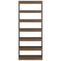 Estantería/divisor madera ingeniería marrón roble 80x30x198 cm de , Librerías y estanterías - Ref: Foro24-813628, Precio: 99,...