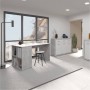FMD Escritorio con estantes laterales color hormigón 117x73x75 cm de , Escritorios - Ref: Foro24-428731, Precio: 194,29 €, De...