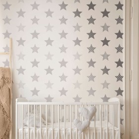 Noordwand Papel de pared Kids @ Home Superstar plateado y blanco de , Papel pintado - Ref: Foro24-425342, Precio: 24,32 €, De...
