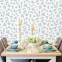 Evergreen Papel pintado Leaves blanco y azul de , Papel pintado - Ref: Foro24-434269, Precio: 31,96 €, Descuento: %