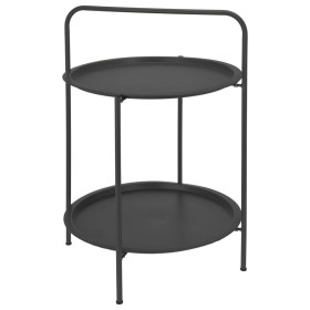 ProGarden Mesa redonda gris oscuro mate 50x66 cm de , Mesas auxiliares - Ref: Foro24-436231, Precio: 45,86 €, Descuento: %