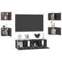 Set de muebles de salón TV 6 pzas madera de ingeniería negro de , Muebles TV - Ref: Foro24-3078765, Precio: 160,72 €, Descuen...