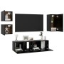 Set de muebles de TV 5 piezas madera contrachapada negro de , Muebles TV - Ref: Foro24-3078800, Precio: 138,59 €, Descuento: %