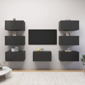 Muebles de salón 7 pzas madera ingeniería gris 30,5x30x60 cm de , Muebles TV - Ref: Foro24-3078953, Precio: 232,79 €, Descuen...