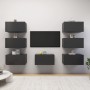 Muebles de salón 7 pzas madera ingeniería gris 30,5x30x60 cm de , Muebles TV - Ref: Foro24-3078953, Precio: 232,79 €, Descuen...