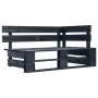 Sofá de palets 2 plazas cojines madera pino impregnada negro de , Conjuntos de jardín - Ref: Foro24-3066659, Precio: 219,06 €...