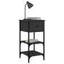 Mesita de noche madera de ingeniería negro 34x36x70 cm de , Mesitas de noche - Ref: Foro24-825973, Precio: 56,59 €, Descuento: %