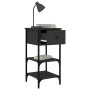 Mesita de noche madera de ingeniería negro 34x36x70 cm de , Mesitas de noche - Ref: Foro24-825973, Precio: 56,59 €, Descuento: %
