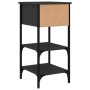 Mesita de noche madera de ingeniería negro 34x36x70 cm de , Mesitas de noche - Ref: Foro24-825973, Precio: 56,59 €, Descuento: %