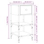 Mesita de noche madera de ingeniería negro 34x36x70 cm de , Mesitas de noche - Ref: Foro24-825973, Precio: 56,59 €, Descuento: %