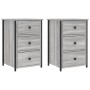 Mesitas noche 2 uds madera ingeniería gris Sonoma 40x36x60 cm de , Mesitas de noche - Ref: Foro24-826000, Precio: 120,32 €, D...