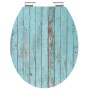 SCHÜTTE Tapa de váter con cierre suave brillante MDF BLUE WOOD de , Asientos de inodoros y bidés - Ref: Foro24-438752, Precio...