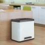 Hailo Cubo con pedal Oko Duo Plus tamaño L 17+9 l blanco 0630-230 de , Cubos de la basura y papeleras - Ref: Foro24-415427, P...