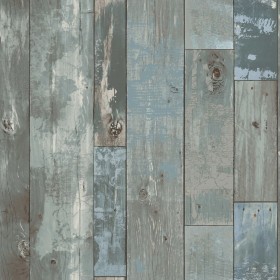 DUTCH WALLCOVERINGS Papel de pared pintado trozos madera gris y azul de , Papel pintado - Ref: Foro24-430625, Precio: 38,31 €...