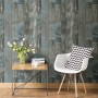 DUTCH WALLCOVERINGS Papel de pared pintado trozos madera gris y azul de , Papel pintado - Ref: Foro24-430625, Precio: 38,31 €...