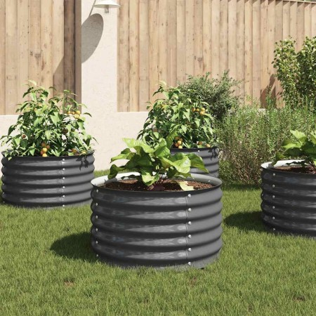 Arriate de acero galvanizado gris 80x80x44 cm de , Maceteros y jardineras - Ref: Foro24-45530, Precio: 101,68 €, Descuento: %