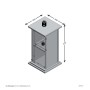 FMD Mesa decorativa con puerta color matera 57,4 cm de , Mesas auxiliares - Ref: Foro24-429452, Precio: 94,09 €, Descuento: %