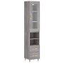 Aparador alto madera contrachapada gris Sonoma 34,5x34x180 cm de , Aparadores - Ref: Foro24-3199287, Precio: 108,52 €, Descue...