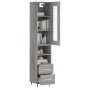 Aparador alto madera contrachapada gris Sonoma 34,5x34x180 cm de , Aparadores - Ref: Foro24-3199287, Precio: 108,52 €, Descue...