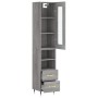 Aparador alto madera contrachapada gris Sonoma 34,5x34x180 cm de , Aparadores - Ref: Foro24-3199287, Precio: 108,52 €, Descue...
