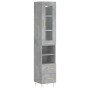 Aparador de madera contrachapada gris hormigón 34,5x34x180 cm de , Aparadores - Ref: Foro24-3199293, Precio: 107,57 €, Descue...