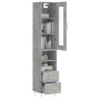 Aparador de madera contrachapada gris hormigón 34,5x34x180 cm de , Aparadores - Ref: Foro24-3199293, Precio: 107,57 €, Descue...