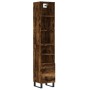 Aparador de madera contrachapada roble ahumado 34,5x34x180 cm de , Aparadores - Ref: Foro24-3189794, Precio: 97,26 €, Descuen...