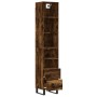 Aparador de madera contrachapada roble ahumado 34,5x34x180 cm de , Aparadores - Ref: Foro24-3189794, Precio: 97,26 €, Descuen...