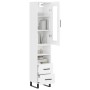 Aparador alto madera contrachapada blanco brillo 34,5x34x180 cm de , Aparadores - Ref: Foro24-3199323, Precio: 124,22 €, Desc...
