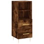 Aparador de madera contrachapada roble ahumado 34,5x34x180 cm de , Aparadores - Ref: Foro24-3189754, Precio: 91,78 €, Descuen...
