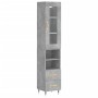 Aparador de madera contrachapada gris hormigón 34,5x34x180 cm de , Aparadores - Ref: Foro24-3199285, Precio: 104,73 €, Descue...